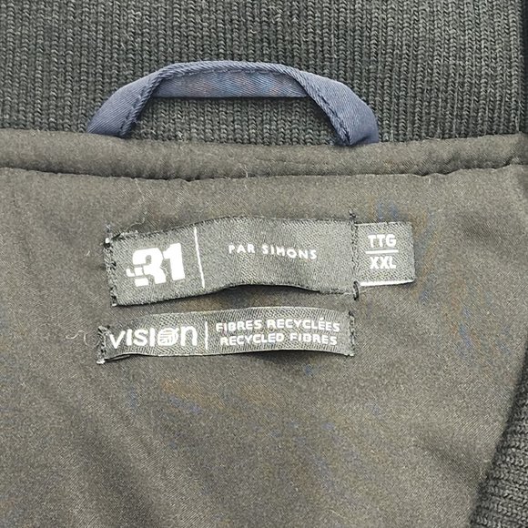 Simons Matte Satiny Men's Bomber Jacket Navy Blue - HAML11 - Picture 4 of 6